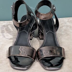 Kendall + Kylie Metallic Strappy Ankle/Studded Heal Women's Sz 7